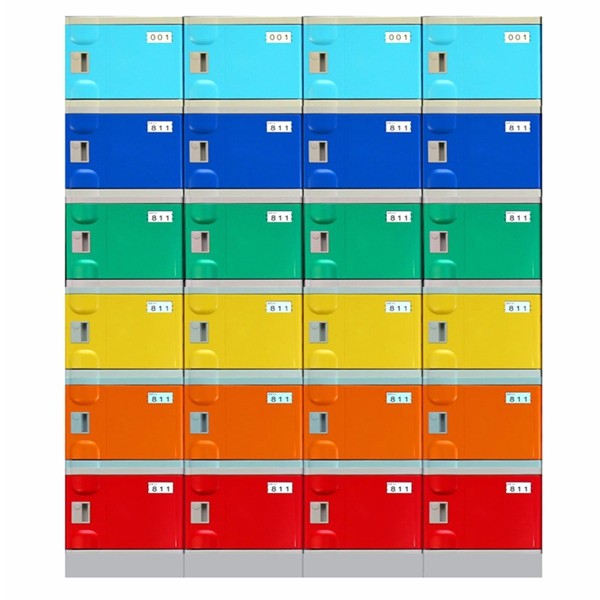 390E Six tiers locker---ABS plastic for gym and school students