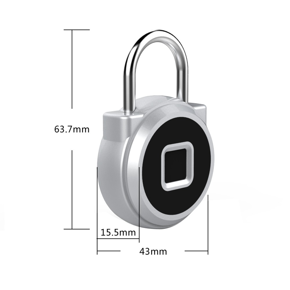 Bluetooth Fingerprint Lock Portable Keyless Smart USB Electric PadLock 