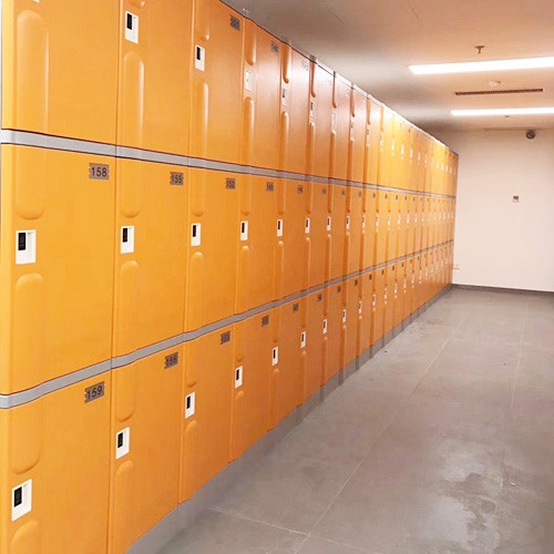 3 Tiers abs Plastic Locker Storage Cabinet Gym Locker With RFID Lock