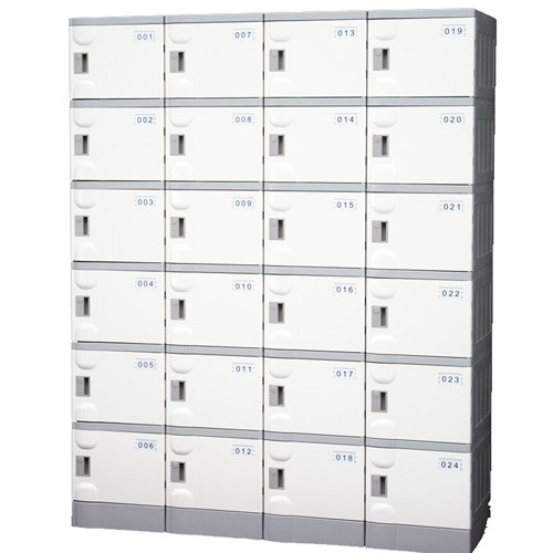 Six tiers locker ABS plastic beach locker 24doors per set